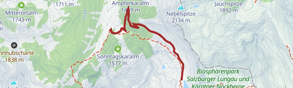 Route map: Variante Oberhütte (SW 12)